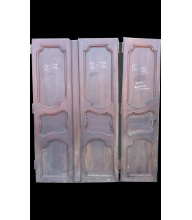 3 portes en noyer Louis XV 226x230