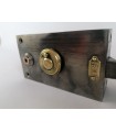 SERRURE ANCIENNE Horizontale avec une clé droite 142 x 82 mm