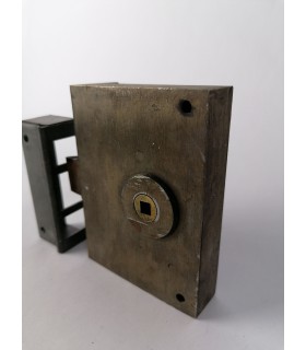SERRURE ANCIENNE Verticale trou du carré, sans entrée de clé gauche 82 x 108mm
