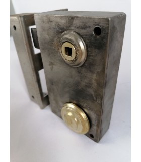 SERRURE ANCIENNE Verticale avec une clé gauche 70x 114mm