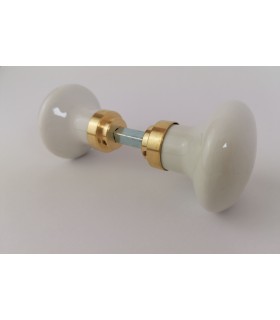 BOUTON NEUF porcelaine blanc rond