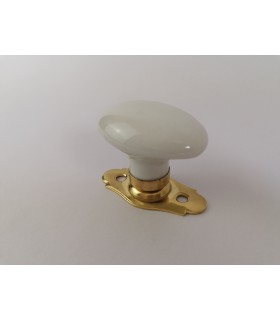 BOUTON NEUF en porcelaine oval pour placard