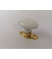 BOUTON NEUF en porcelaine oval pour placard