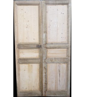 Double portes chêne et peuplier 133x232